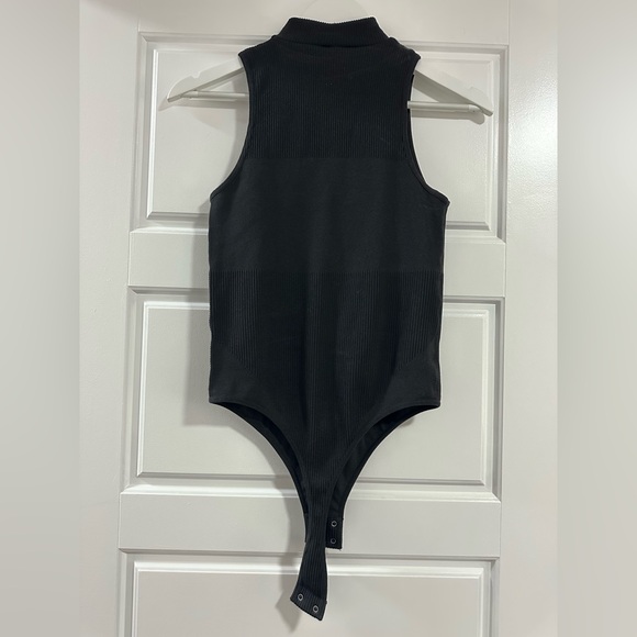 Garage Black Mock-neck Bodysuit In Size Medium. - Picture 2 of 3
